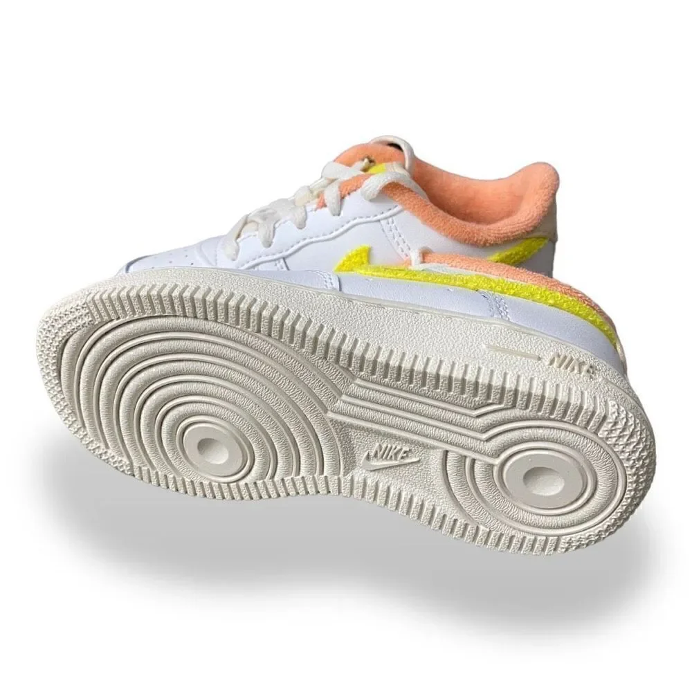 Nike Air Force 1 Toddler 5C White Yellow Strike-Phantom DV2200-100 New